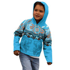 Northern Pride Rugby Custom Kid Hoodie Roaring Lion Aboriginal Art - Aussie Hoodie
