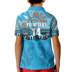 Northern Pride Rugby Custom Kid Polo Shirt Roaring Lion Aboriginal Art - Aussie Hoodie
