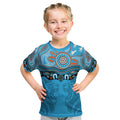 Northern Pride Rugby Custom Kid T Shirt Roaring Lion Aboriginal Art - Aussie Hoodie