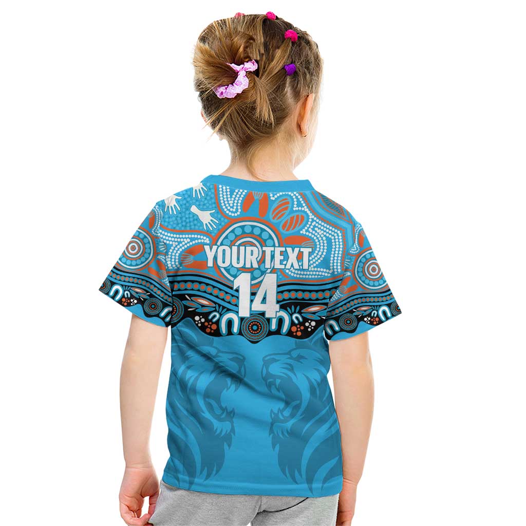 Northern Pride Rugby Custom Kid T Shirt Roaring Lion Aboriginal Art - Aussie Hoodie