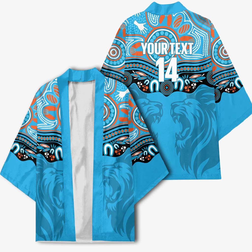 Northern Pride Rugby Custom Kimono Roaring Lion Aboriginal Art - Aussie Hoodie