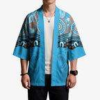 Northern Pride Rugby Custom Kimono Roaring Lion Aboriginal Art - Aussie Hoodie