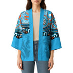 Northern Pride Rugby Custom Kimono Roaring Lion Aboriginal Art - Aussie Hoodie