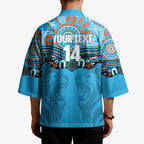 Northern Pride Rugby Custom Kimono Roaring Lion Aboriginal Art - Aussie Hoodie