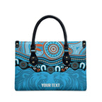 Northern Pride Rugby Custom Leather Bag Roaring Lion Aboriginal Art - Aussie Hoodie