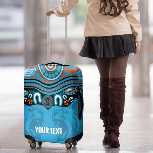 Northern Pride Rugby Custom Luggage Cover Roaring Lion Aboriginal Art - Aussie Hoodie
