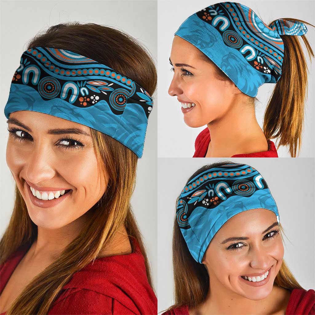 Northern Pride Rugby Custom Neck Gaiter Roaring Lion Aboriginal Art - Aussie Hoodie