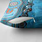 Northern Pride Rugby Custom Pillow Cover Roaring Lion Aboriginal Art - Aussie Hoodie