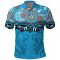 Northern Pride Rugby Custom Polo Shirt Roaring Lion Aboriginal Art - Aussie Hoodie