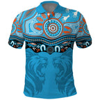 Northern Pride Rugby Custom Polo Shirt Roaring Lion Aboriginal Art - Aussie Hoodie