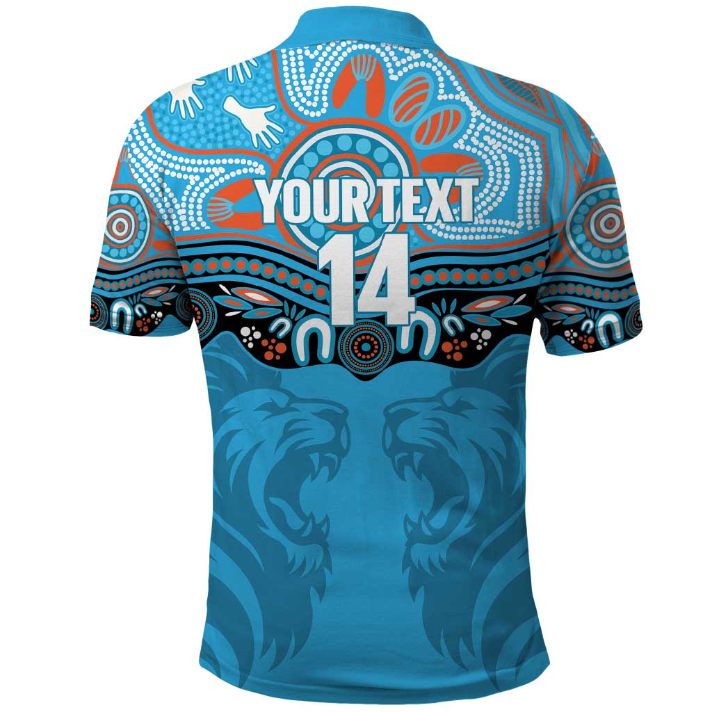 Northern Pride Rugby Custom Polo Shirt Roaring Lion Aboriginal Art - Aussie Hoodie
