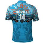Northern Pride Rugby Custom Polo Shirt Roaring Lion Aboriginal Art - Aussie Hoodie