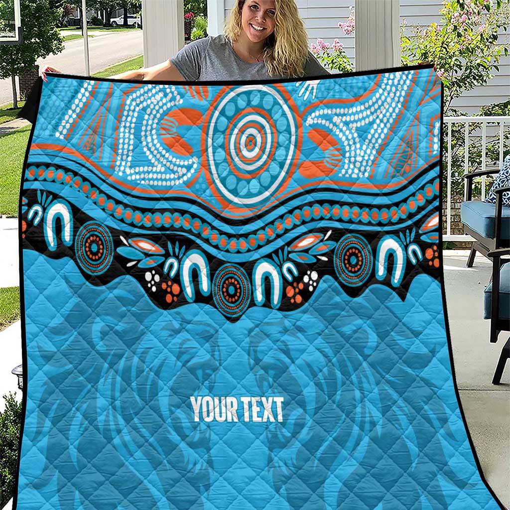 Northern Pride Rugby Custom Quilt Roaring Lion Aboriginal Art - Aussie Hoodie