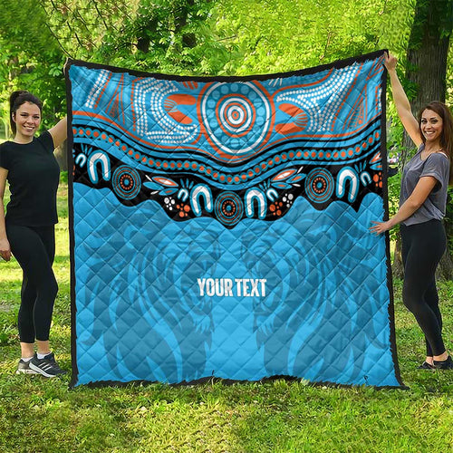 Northern Pride Rugby Custom Quilt Roaring Lion Aboriginal Art - Aussie Hoodie