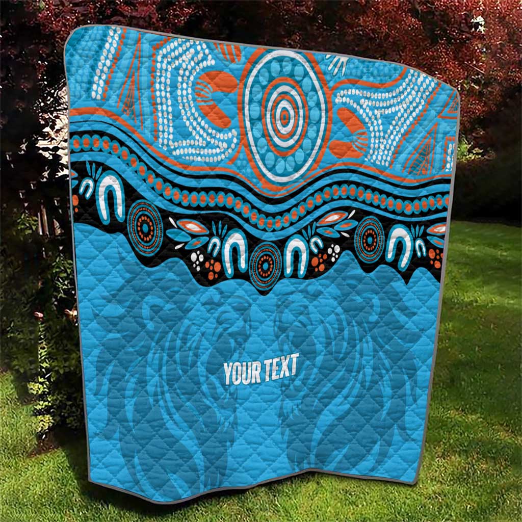 Northern Pride Rugby Custom Quilt Roaring Lion Aboriginal Art - Aussie Hoodie