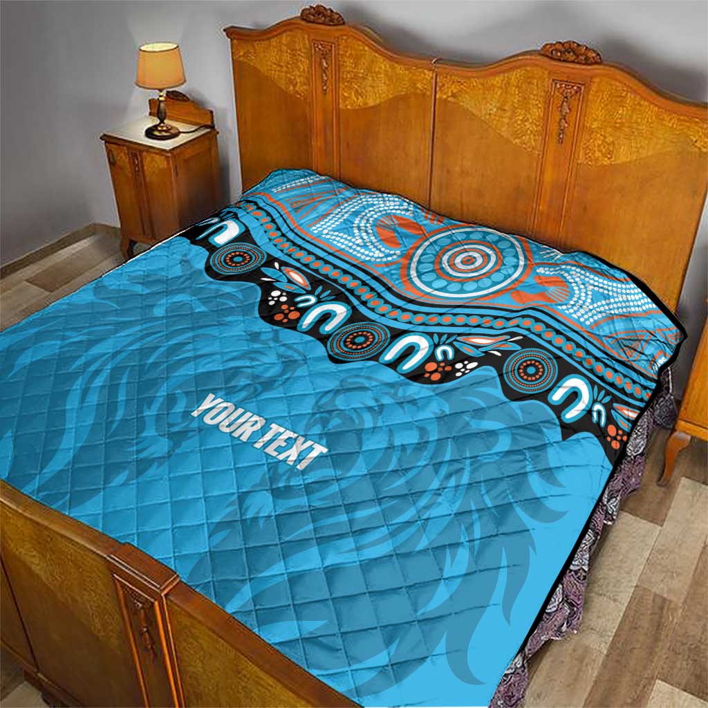 Northern Pride Rugby Custom Quilt Roaring Lion Aboriginal Art - Aussie Hoodie