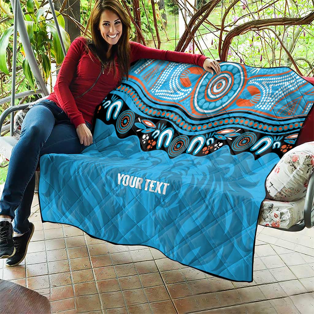 Northern Pride Rugby Custom Quilt Roaring Lion Aboriginal Art - Aussie Hoodie