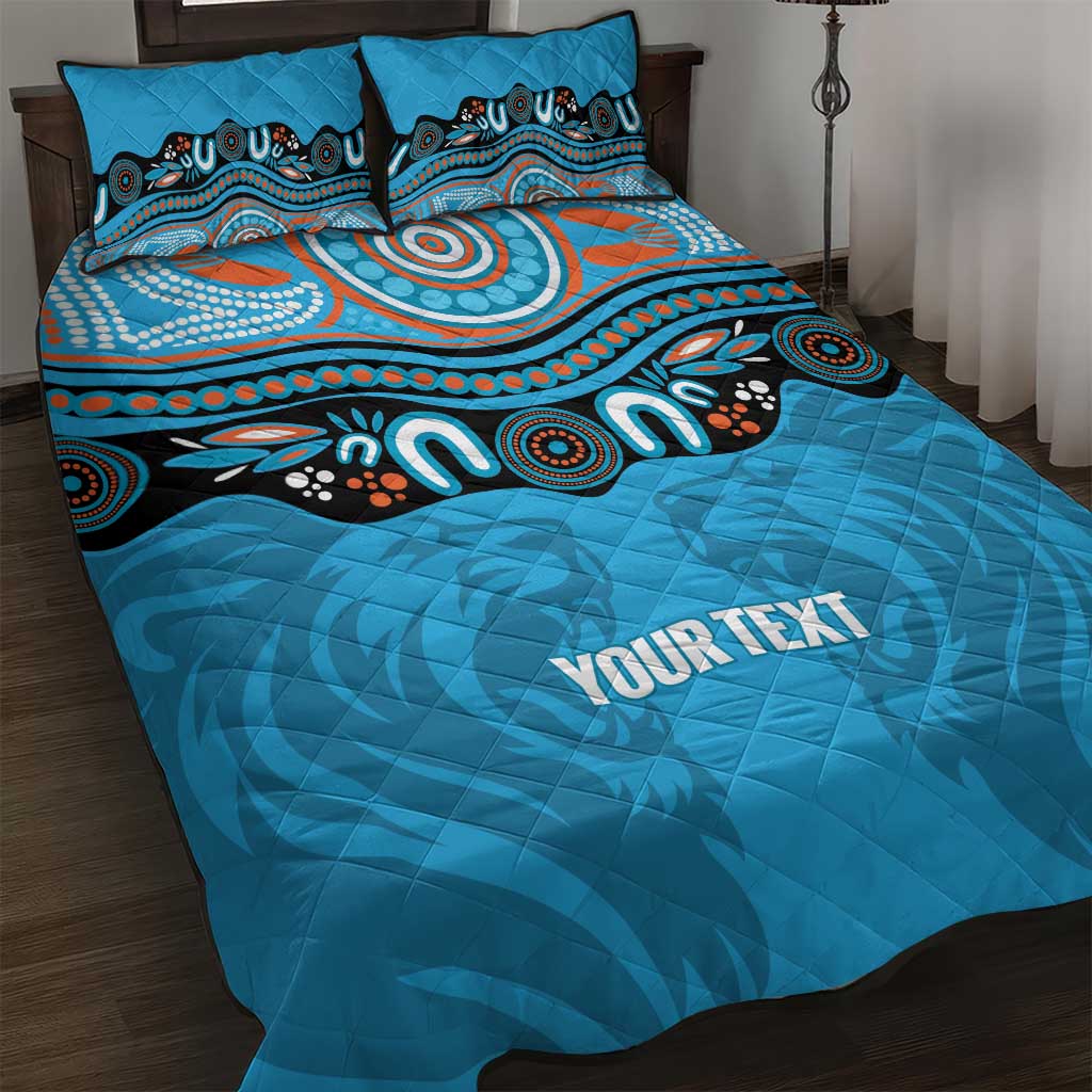 Northern Pride Rugby Custom Quilt Bed Set Roaring Lion Aboriginal Art - Aussie Hoodie