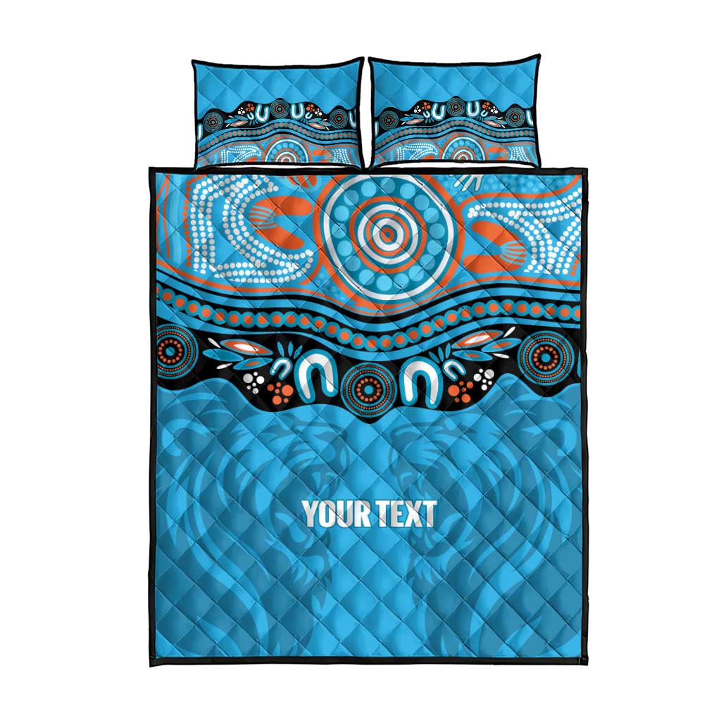 Northern Pride Rugby Custom Quilt Bed Set Roaring Lion Aboriginal Art - Aussie Hoodie