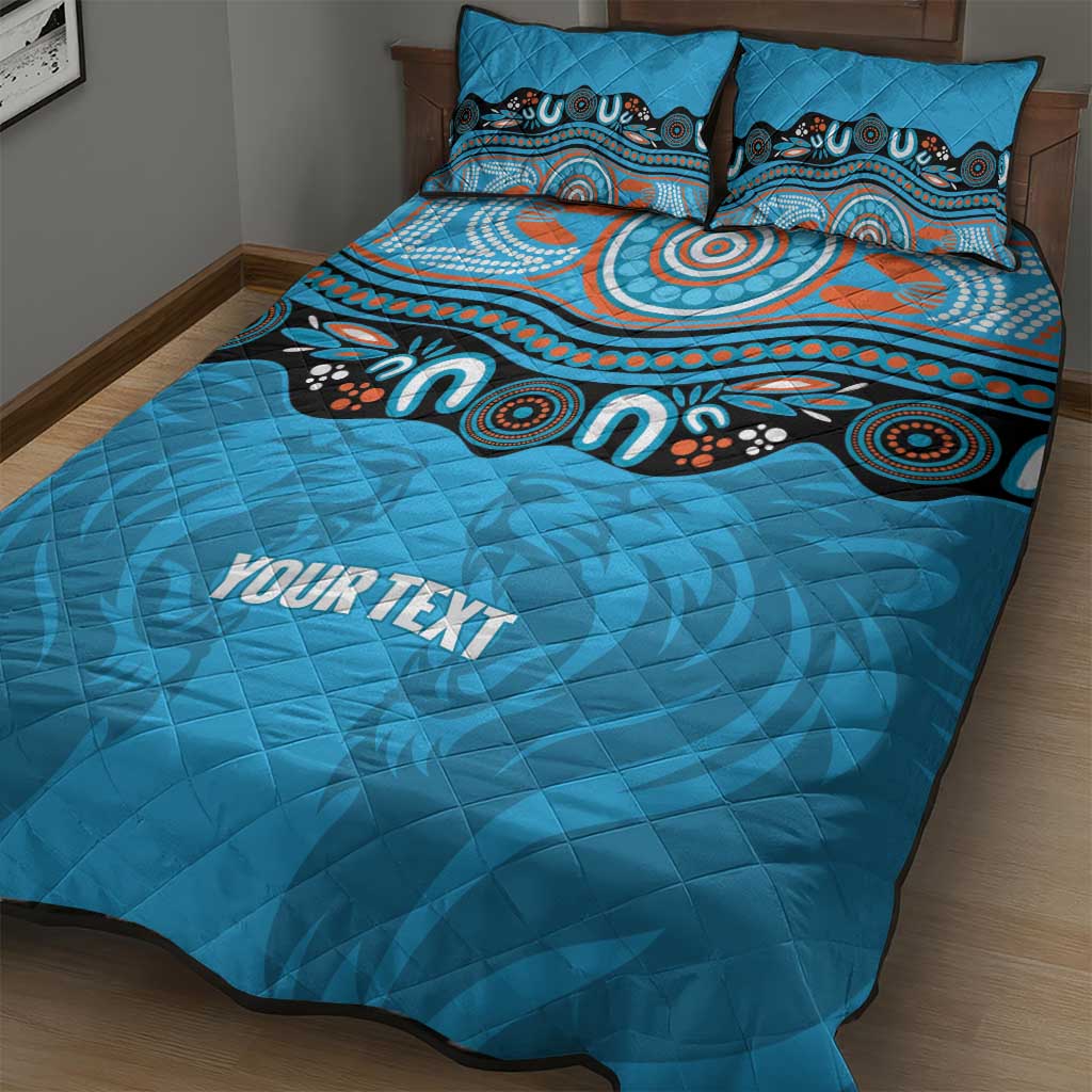 Northern Pride Rugby Custom Quilt Bed Set Roaring Lion Aboriginal Art - Aussie Hoodie