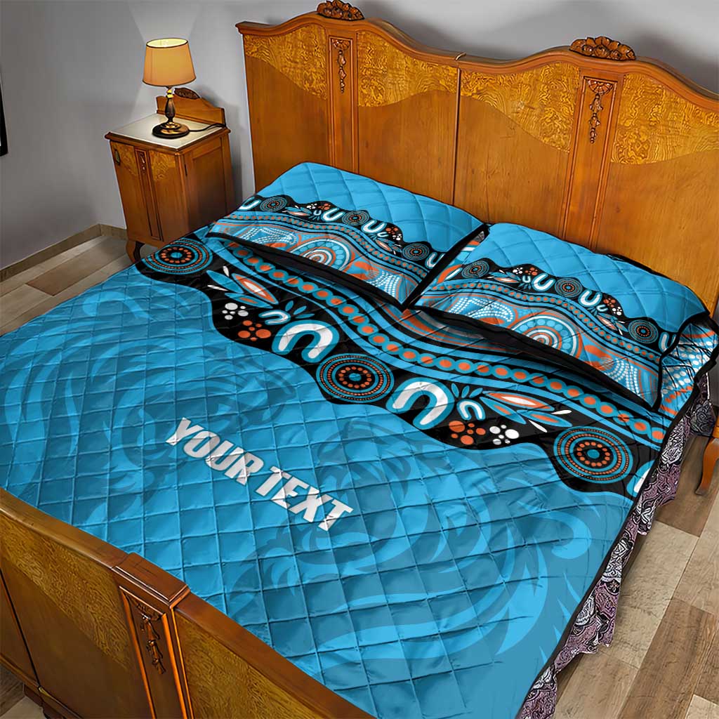 Northern Pride Rugby Custom Quilt Bed Set Roaring Lion Aboriginal Art - Aussie Hoodie