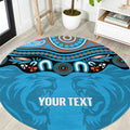 Northern Pride Rugby Custom Round Carpet Roaring Lion Aboriginal Art - Aussie Hoodie