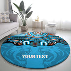 Northern Pride Rugby Custom Round Carpet Roaring Lion Aboriginal Art - Aussie Hoodie
