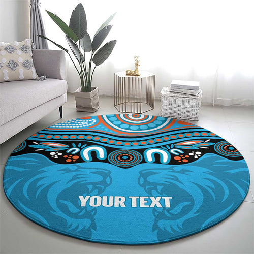 Northern Pride Rugby Custom Round Carpet Roaring Lion Aboriginal Art - Aussie Hoodie
