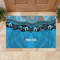 Northern Pride Rugby Custom Rubber Doormat Roaring Lion Aboriginal Art - Aussie Hoodie