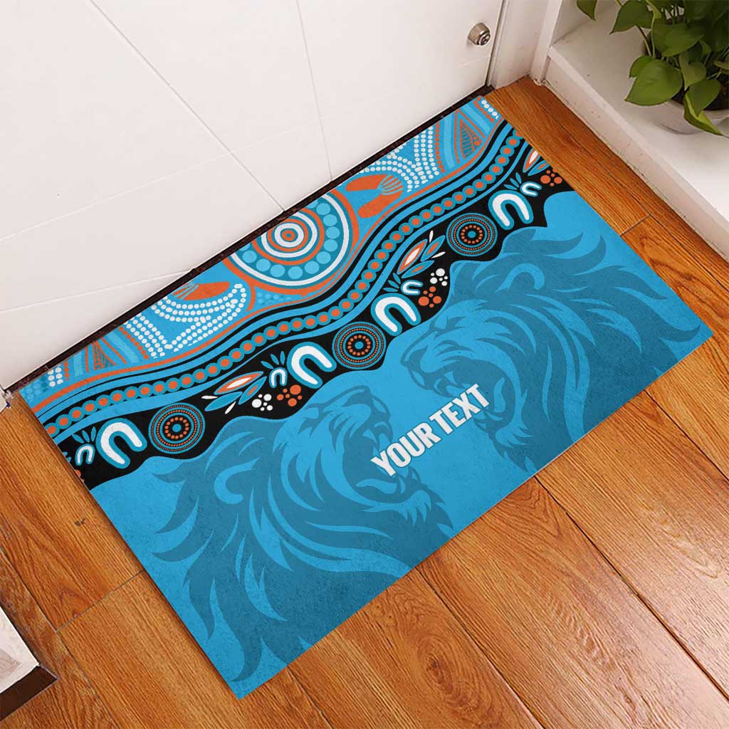 Northern Pride Rugby Custom Rubber Doormat Roaring Lion Aboriginal Art - Aussie Hoodie