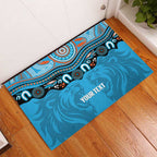 Northern Pride Rugby Custom Rubber Doormat Roaring Lion Aboriginal Art - Aussie Hoodie