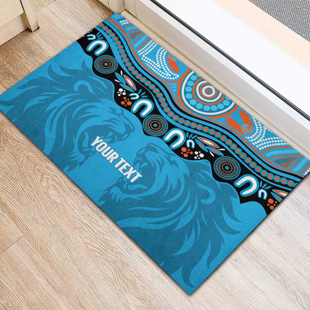 Northern Pride Rugby Custom Rubber Doormat Roaring Lion Aboriginal Art - Aussie Hoodie