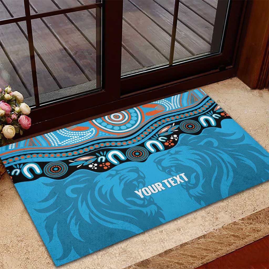 Northern Pride Rugby Custom Rubber Doormat Roaring Lion Aboriginal Art - Aussie Hoodie