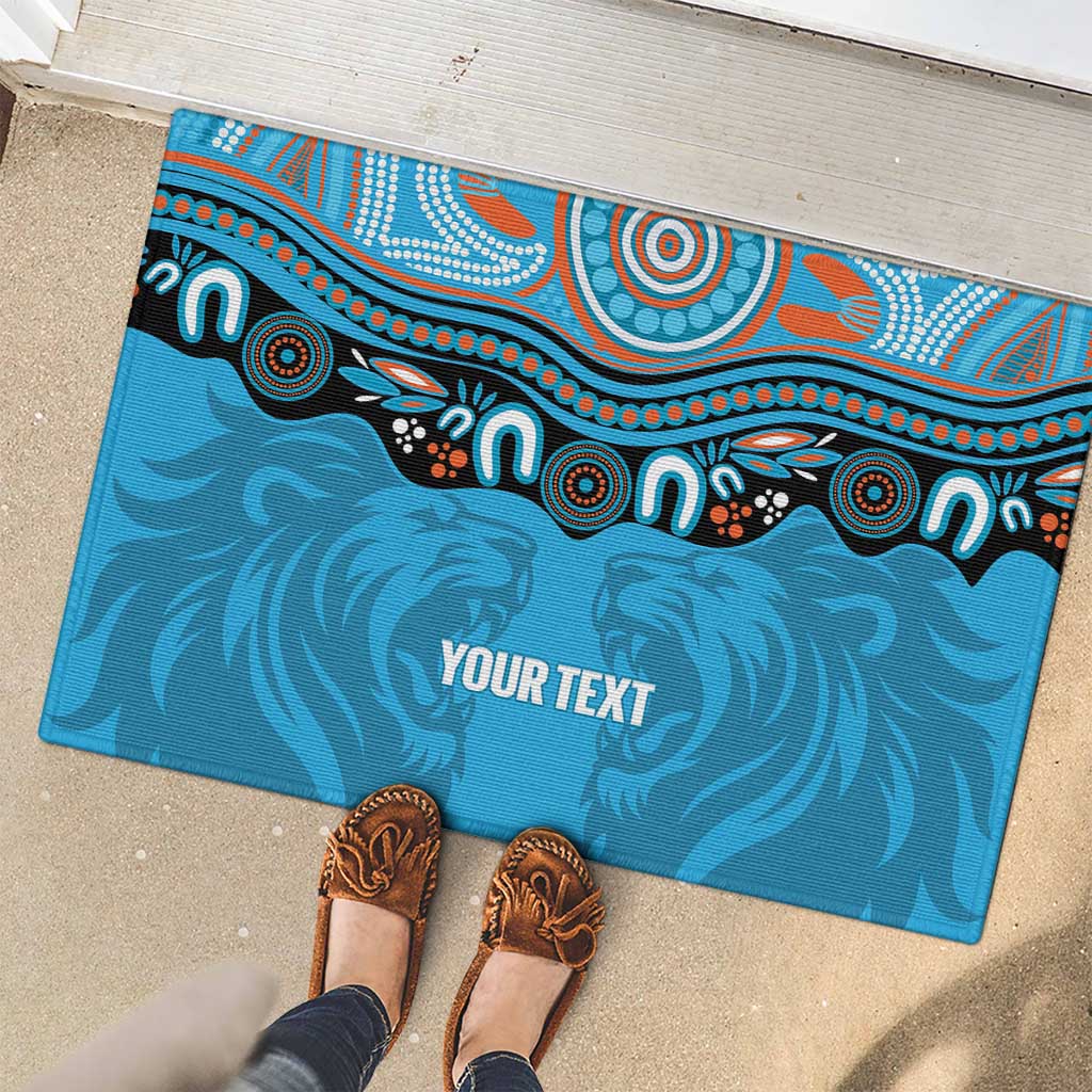 Northern Pride Rugby Custom Rubber Doormat Roaring Lion Aboriginal Art - Aussie Hoodie