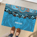 Northern Pride Rugby Custom Rubber Doormat Roaring Lion Aboriginal Art - Aussie Hoodie