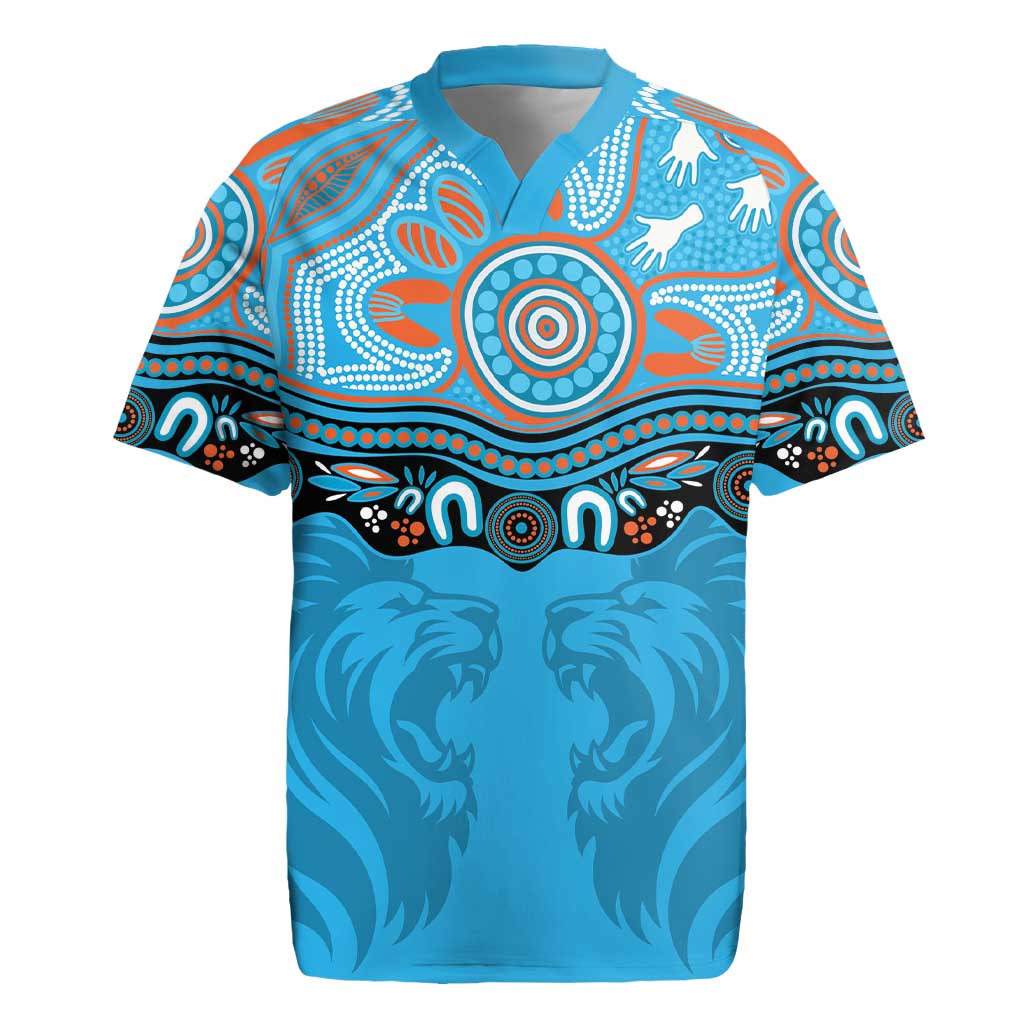 Northern Pride Rugby Custom Rugby Jersey Roaring Lion Aboriginal Art - Aussie Hoodie
