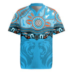 Northern Pride Rugby Custom Rugby Jersey Roaring Lion Aboriginal Art - Aussie Hoodie
