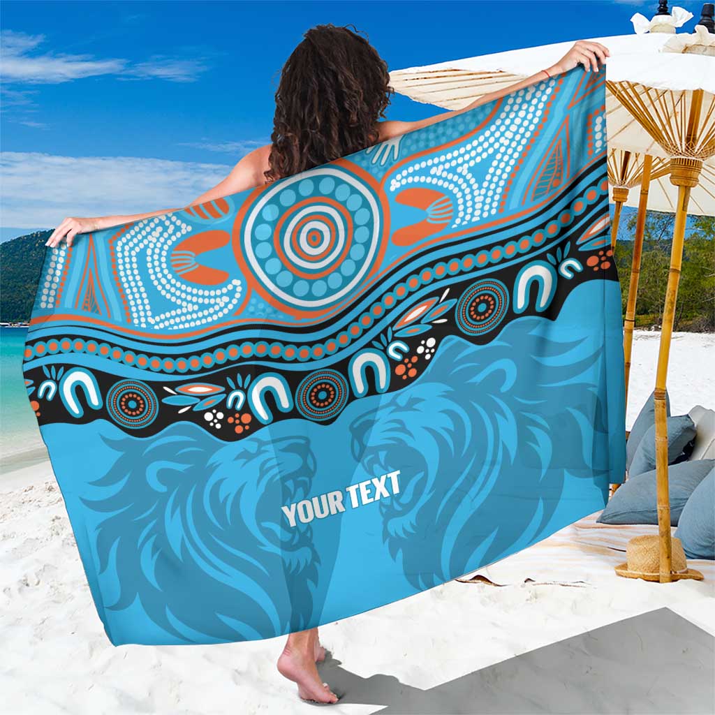 Northern Pride Rugby Custom Sarong Roaring Lion Aboriginal Art - Aussie Hoodie