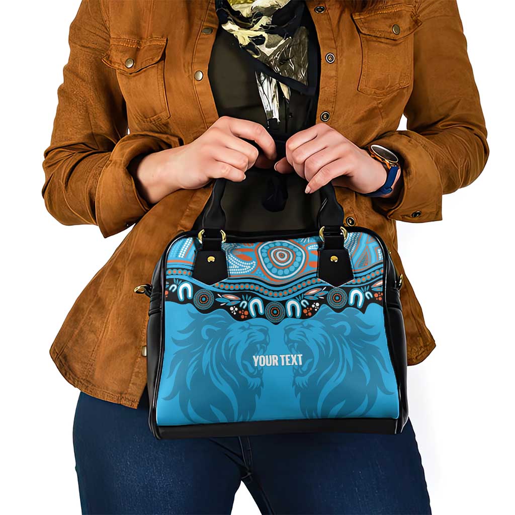 Northern Pride Rugby Custom Shoulder Handbag Roaring Lion Aboriginal Art - Aussie Hoodie