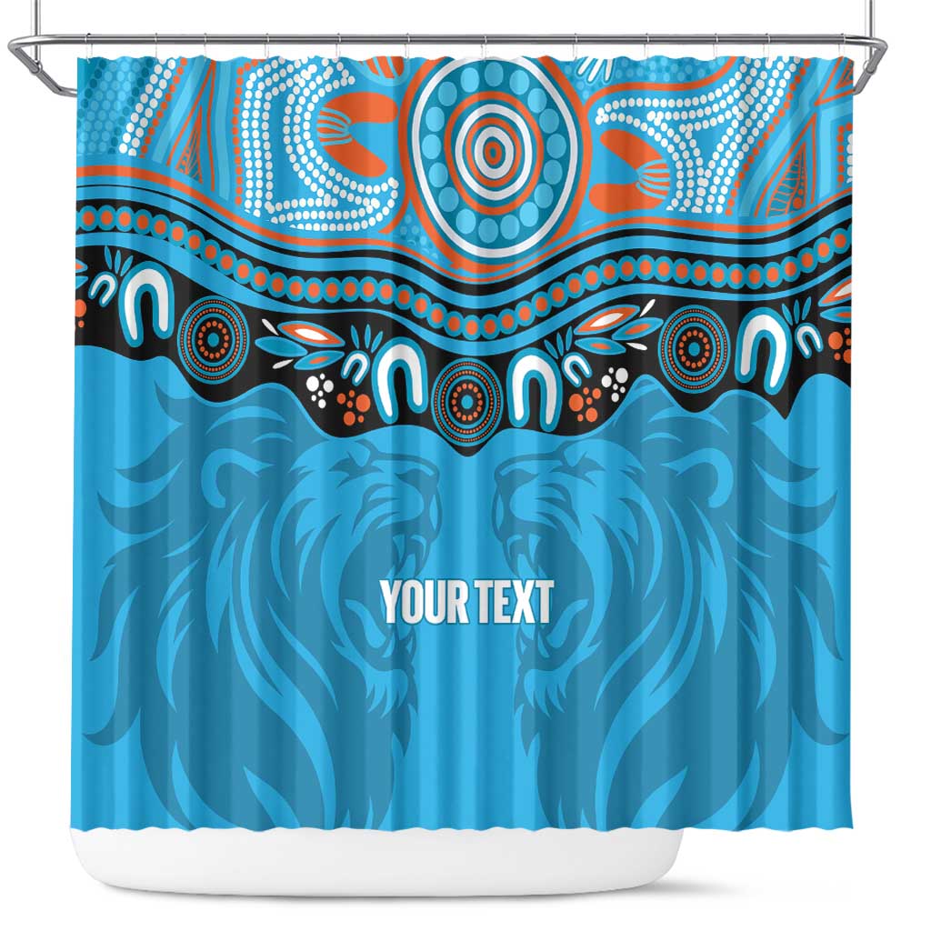 Northern Pride Rugby Custom Shower Curtain Roaring Lion Aboriginal Art - Aussie Hoodie