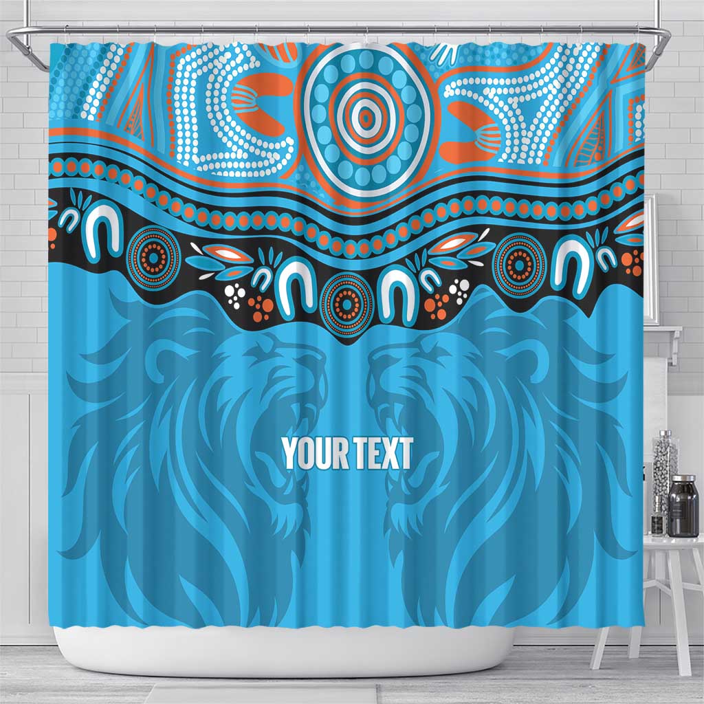 Northern Pride Rugby Custom Shower Curtain Roaring Lion Aboriginal Art - Aussie Hoodie