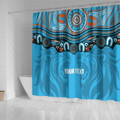 Northern Pride Rugby Custom Shower Curtain Roaring Lion Aboriginal Art - Aussie Hoodie