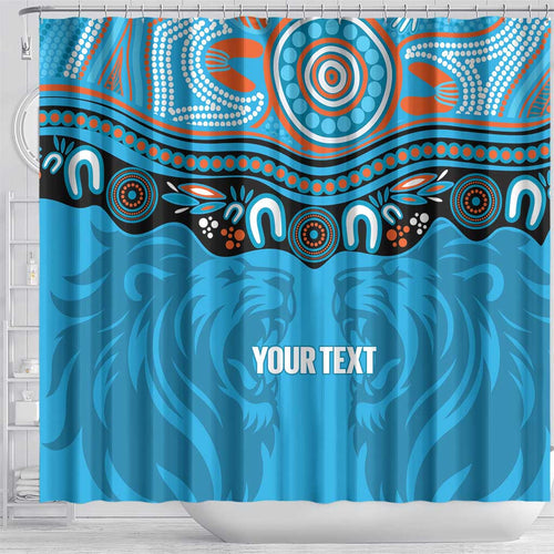 Northern Pride Rugby Custom Shower Curtain Roaring Lion Aboriginal Art - Aussie Hoodie