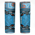 Northern Pride Rugby Custom Skinny Tumbler Roaring Lion Aboriginal Art - Aussie Hoodie