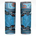 Northern Pride Rugby Custom Skinny Tumbler Roaring Lion Aboriginal Art - Aussie Hoodie