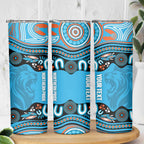 Northern Pride Rugby Custom Skinny Tumbler Roaring Lion Aboriginal Art - Aussie Hoodie