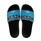 Northern Pride Rugby Custom Slide Sandals Roaring Lion Aboriginal Art - Aussie Hoodie