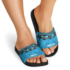 Northern Pride Rugby Custom Slide Sandals Roaring Lion Aboriginal Art - Aussie Hoodie