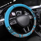 Northern Pride Rugby Steering Wheel Cover Roaring Lion Aboriginal Art - Aussie Hoodie