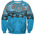 Northern Pride Rugby Custom Sweatshirt Roaring Lion Aboriginal Art - Aussie Hoodie